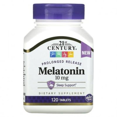 21st Century, Melatonin, Prolonged Release, 10 mg , 120 Tablets / Мелатонин | Аптека | V4.Ru: Маркетплейс