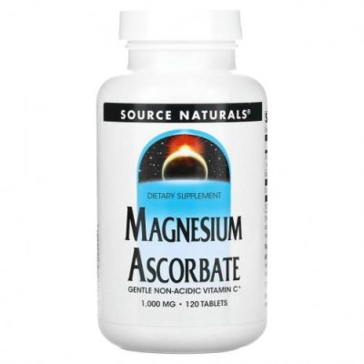 Source Naturals, Магния аскорбат, 1000 мг, 120 таблеток / Магний | Аптека | V4.Ru: Маркетплейс