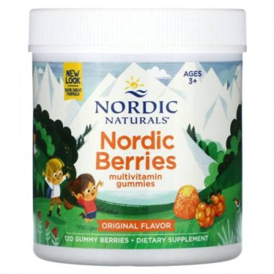 Nordic Naturals, Nordic Berries, мультивитаминные жевательные конфеты, оригинальный вкус, 120 ягод-жевательных конфет / Детские мультивитамины | Аптека | V4.Ru: Маркетплейс