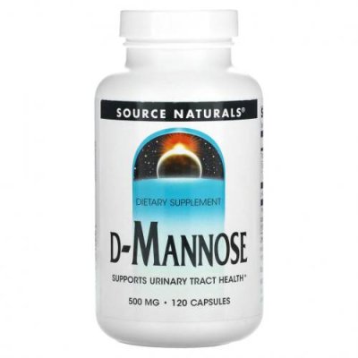 Source Naturals, D-манноза, 500 мг, 120 капсул / D-Манноза | Аптека | V4.Ru: Маркетплейс