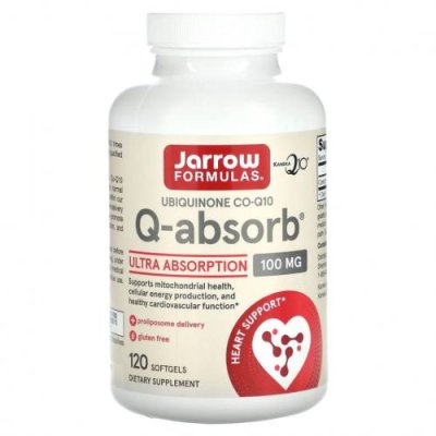 Jarrow Formulas, Q-absorb Co-Q10, 100 мг, 120 капсул / Коэнзим Q10 (CoQ10) | Аптека | V4.Ru: Маркетплейс