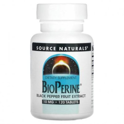 Source Naturals, BioPerine, 10 мг, 120 таблеток / Препараты для ЖКТ | Аптека | V4.Ru: Маркетплейс