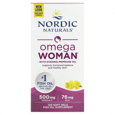 Nordic Naturals, Omega Woman, с маслом примулы вечерней, 120 капсул / Масло ослинника | Аптека | V4.Ru: Маркетплейс