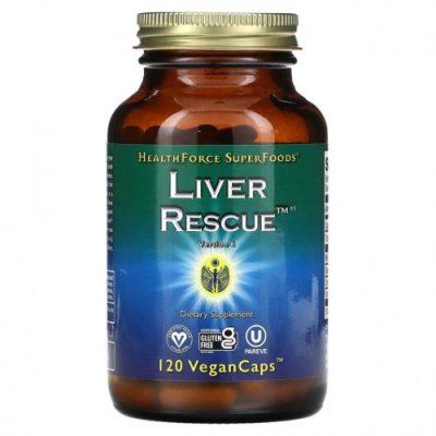 HealthForce Superfoods, Liver Rescue, препарат для печени, версия 6, 120 веганских капсул VeganCaps / Препараты для печени | Аптека | V4.Ru: Маркетплейс