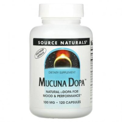 Source Naturals, Mucuna Dopa, 100 мг, 120 капсул / Мукуна жгучая | Аптека | V4.Ru: Маркетплейс