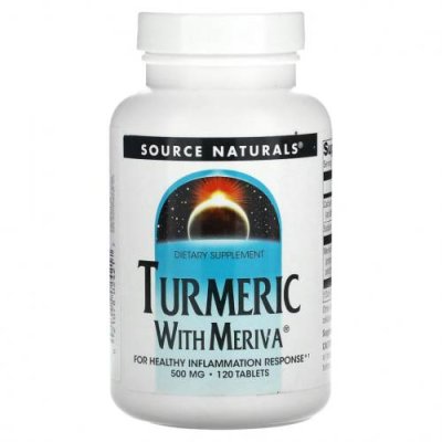 Source Naturals, куркума с Meriva, 500 мг, 120 таблеток / Куркума и куркумин | Аптека | V4.Ru: Маркетплейс