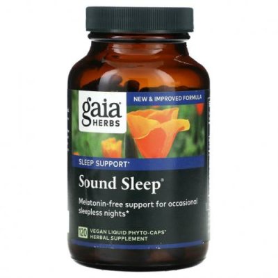 Gaia Herbs, Sound Sleep, средство для здорового сна, 120 веганских капсул Phyto-Cap с жидкостью / Снотворные | Аптека | V4.Ru: Маркетплейс