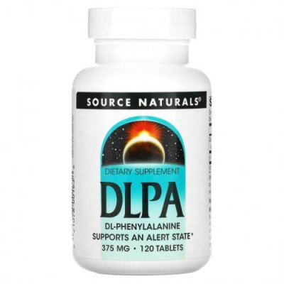 Source Naturals, DLPA, 375 мг, 120 таблеток / L-фенилаланин | Аптека | V4.Ru: Маркетплейс