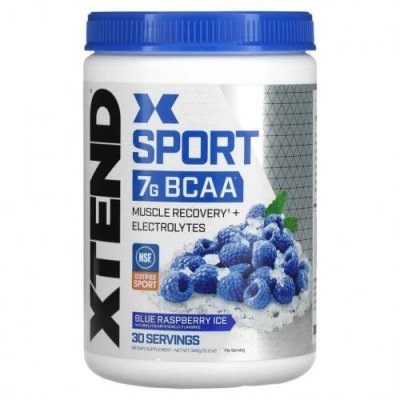 Xtend, Sport, 7 г аминокислот с разветвленной цепью (BCAA), со вкусом голубой малины, 345 г (12,2 унции) / BCAA | Аптека | V4.Ru: Маркетплейс