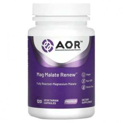 Advanced Orthomolecular Research AOR, Mag Malate Renew, 120 растительных капсул / Магний | Аптека | V4.Ru: Маркетплейс