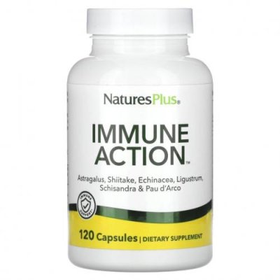 NaturesPlus, Иммуностимулирующее средство Immune Action, 120 растительных капсул / Адаптогены | Аптека | V4.Ru: Маркетплейс