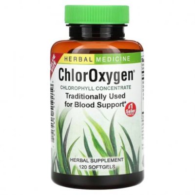 Herbs Etc., ChlorOxygen, концентрат хлорофилла, 120 мягких таблеток быстрого действия / Хлорофилл | Аптека | V4.Ru: Маркетплейс