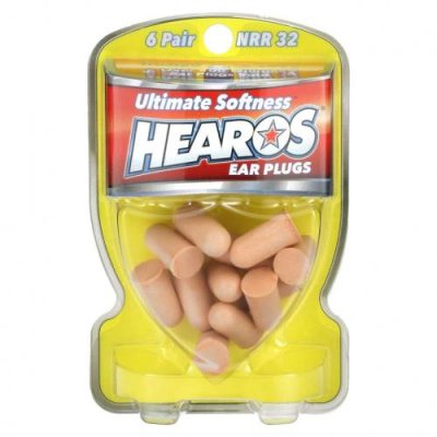 Hearos, Беруши, Ultimate Softness, High, NRR 32, 6 пар / Уход за ушами | Аптека | V4.Ru: Маркетплейс