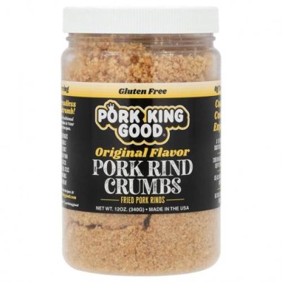 Pork King Good, Крошки из свиной шкурки, оригинальные, 340 г (12 унций) / Хлеб и лепешки | Аптека | V4.Ru: Маркетплейс