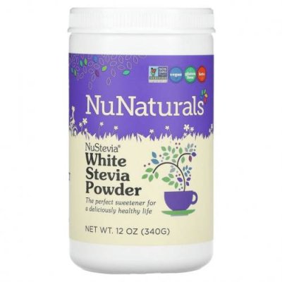 NuNaturals, NuStevia Белый порошок стевии, 12 унций (340 г) / Стевия | Аптека | V4.Ru: Маркетплейс