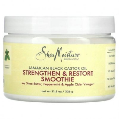 SheaMoisture, Strengthen & Restore Smoothie, Jamaican Black Castor Oil, 12 oz (340 g) / Крем | Аптека | V4.Ru: Маркетплейс