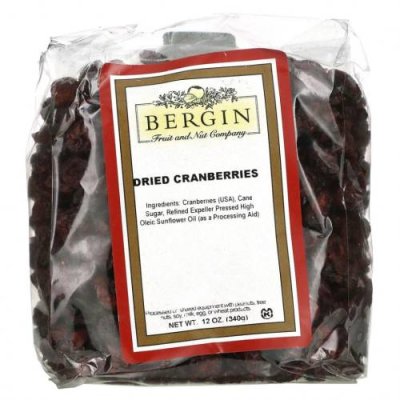 Bergin Fruit and Nut Company, Сушеная клюква, 340 г (12 унций) / Клюква | Аптека | V4.Ru: Маркетплейс