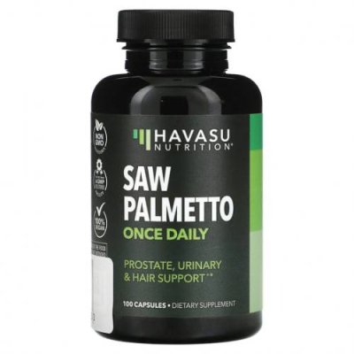 Havasu Nutrition, Saw Palmetto, особая сила действия, 100 капсул / Сереноя | Аптека | V4.Ru: Маркетплейс