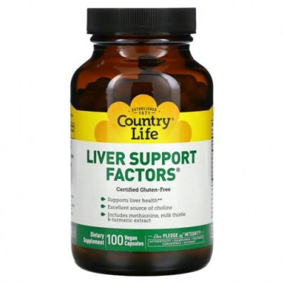 Country Life, Liver Support Factors, 100 веганских капсул / Препараты для печени | Аптека | V4.Ru: Маркетплейс