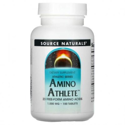 Source Naturals, Athletic Series, Amino Athlete, комплекс аминокислот, 1000 мг, 100 таблеток / Смеси аминокислот | Аптека | V4.Ru: Маркетплейс