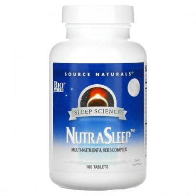 Source Naturals, Пищевая добавка NutraSleep, 100 таблеток / Снотворные | Аптека | V4.Ru: Маркетплейс