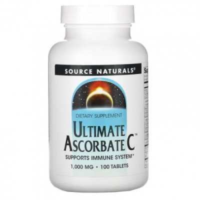 Source Naturals, Ultimate Ascorbate C, 1000 мг, 100 таблеток / Витамин С | Аптека | V4.Ru: Маркетплейс