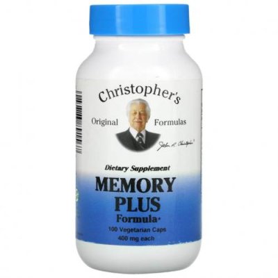 Christopher's Original Formulas, Memory Plus Formula, 450 mg, 100 Vegetarian Caps / Препараты на основе трав | Аптека | V4.Ru: Маркетплейс