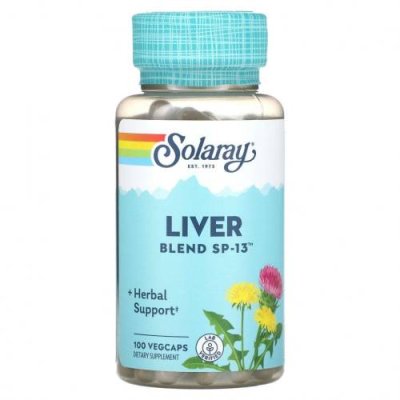 Solaray, Liver Blend SP-13, 100 Easy-To-Swallow Capsules / Препараты для печени | Аптека | V4.Ru: Маркетплейс