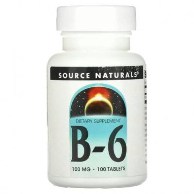 Source Naturals, Витамин B6, 100 мг, 100 таблеток / B6 Пиридоксин | Аптека | V4.Ru: Маркетплейс