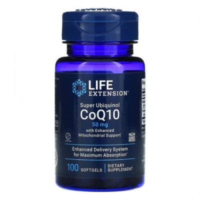 Life Extension, Super Ubiquinol CoQ10 с улучшенной поддержкой митохондрий, 50 мг, 100 гелевых капсул / Ubiquinol, CoQ10 | Аптека | V4.Ru: Маркетплейс