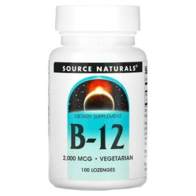 Source Naturals, B-12, 2000 мкг, 100 леденцов / B12 | Аптека | V4.Ru: Маркетплейс