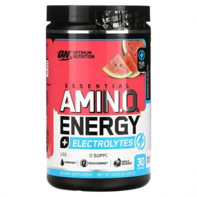 Optimum Nutrition, Essential Amino Energy + электролиты, арбузный взрыв, 10,05 унц. (285 г) / Смеси аминокислот | Аптека | V4.Ru: Маркетплейс