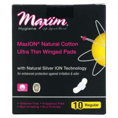 Maxim Hygiene Products, ультратонкие прокладки с крылышками, с технологией Natural Silver ION, обычные, 10 шт. / Одноразовые прокладки | Аптека | V4.Ru: Маркетплейс