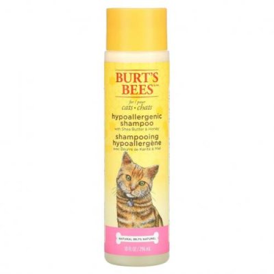 Burt's Bees, Гипоаллергенный шампунь для кошек с маслом ши и медом, 296 мл (10 жидк. Унций) / Уход за питомцами | Аптека | V4.Ru: Маркетплейс