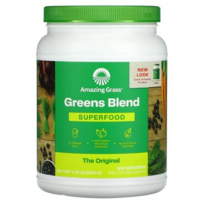 Amazing Grass, Green Superfood, The Original, 800 г (28,2 унции) / Смеси зелени и суперфудов | Аптека | V4.Ru: Маркетплейс