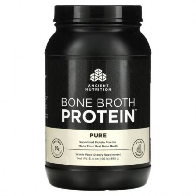 Dr. Axe / Ancient Nutrition, Bone Broth Protein, чистый белок, 890 г (1,96 фунта) / Костный бульон | Аптека | V4.Ru: Маркетплейс