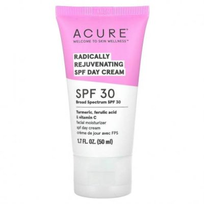 Acure, Radically Rejuvenating, дневной крем, SPF 30, 50 мл (1,7 жидк. унции) / Дневные увлажняющие средства и кремы | Аптека | V4.Ru: Маркетплейс