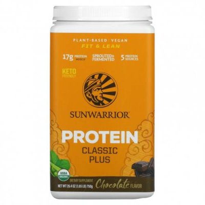 Sunwarrior, Protein Classic Plus, шоколад, 750 г (1,65 фунта) / Растительные смеси | Аптека | V4.Ru: Маркетплейс