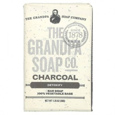 The Grandpa Soap Co., Брусковое мыло для лица и тела, детокс, древесный уголь, 38 г (1,35 унции) / Мыло для лица | Аптека | V4.Ru: Маркетплейс