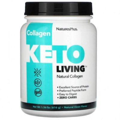 NaturesPlus, Keto Living, натуральный коллаген, 1,36 фунта (616 г) / Коллаген, добавки | Аптека | V4.Ru: Маркетплейс