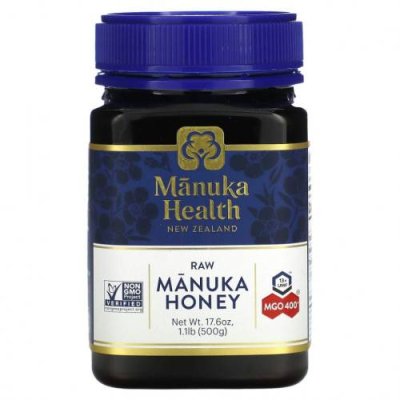 Manuka Health, Мед манука, MGO 400+, 500 г (1,1 фунта) / Мед манука | Аптека | V4.Ru: Маркетплейс