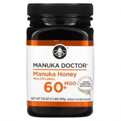 Manuka Doctor, мед манука из разнотравья, MGO 60+, 500 г (17,6 унции) / Мед манука | Аптека | V4.Ru: Маркетплейс