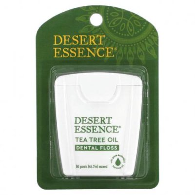 Desert Essence, Зубная нить с маслом чайного дерева, вощеная, 45,7 м (50 ярдов) / Зубная нить | Аптека | V4.Ru: Маркетплейс