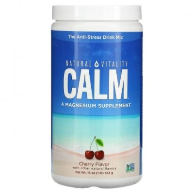 Natural Vitality, Natural Vitality Calm, смесь для приготовления антистресс-напитка, вишня, 453 г (16 унций) / Магний | Аптека | V4.Ru: Маркетплейс