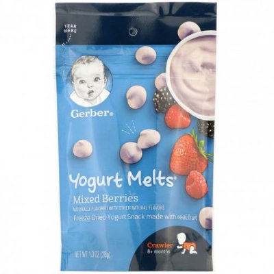 Gerber, Graduates, Yogurt Melts, от 8 месяцев, смесь ягод, 28 г (1,0 унция) / Снеки, батончики и продукты, которые едят руками | Аптека | V4.Ru: Маркетплейс