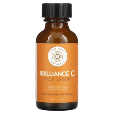 Pure Body Naturals, Brilliance C, сыворотка для лица, 30 мл (1 жидк. унция) / Сыворотки с витамином C | Аптека | V4.Ru: Маркетплейс