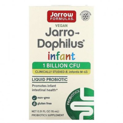 Jarrow Formulas, Jarro-Dophilus, для младенцев, пробиотики в каплях, 1 миллиард живых бактерий, 15 мл (0,51 жидк. унции) / Пробиотики для детей | Аптека | V4.Ru: Маркетплейс