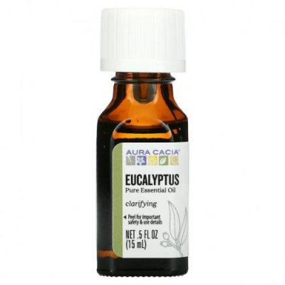 Aura Cacia, Pure Essential Oil, Eucalyptus, 0.5 fl oz (15 ml) / Эвкалиптовое масло | Аптека | V4.Ru: Маркетплейс