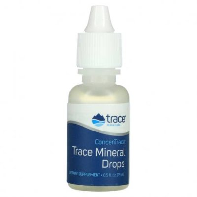 Trace Minerals ®, ConcenTrace Trace Mineral Drops, 0.5 fl oz (15 ml) / Остаточные минералы | Аптека | V4.Ru: Маркетплейс