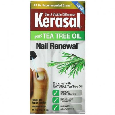 Kerasal, Nail Renewal Plus Масло чайного дерева, 0,33 жидкой унции (10 мл) / Средства для ухода за руками и ногами | Аптека | V4.Ru: Маркетплейс